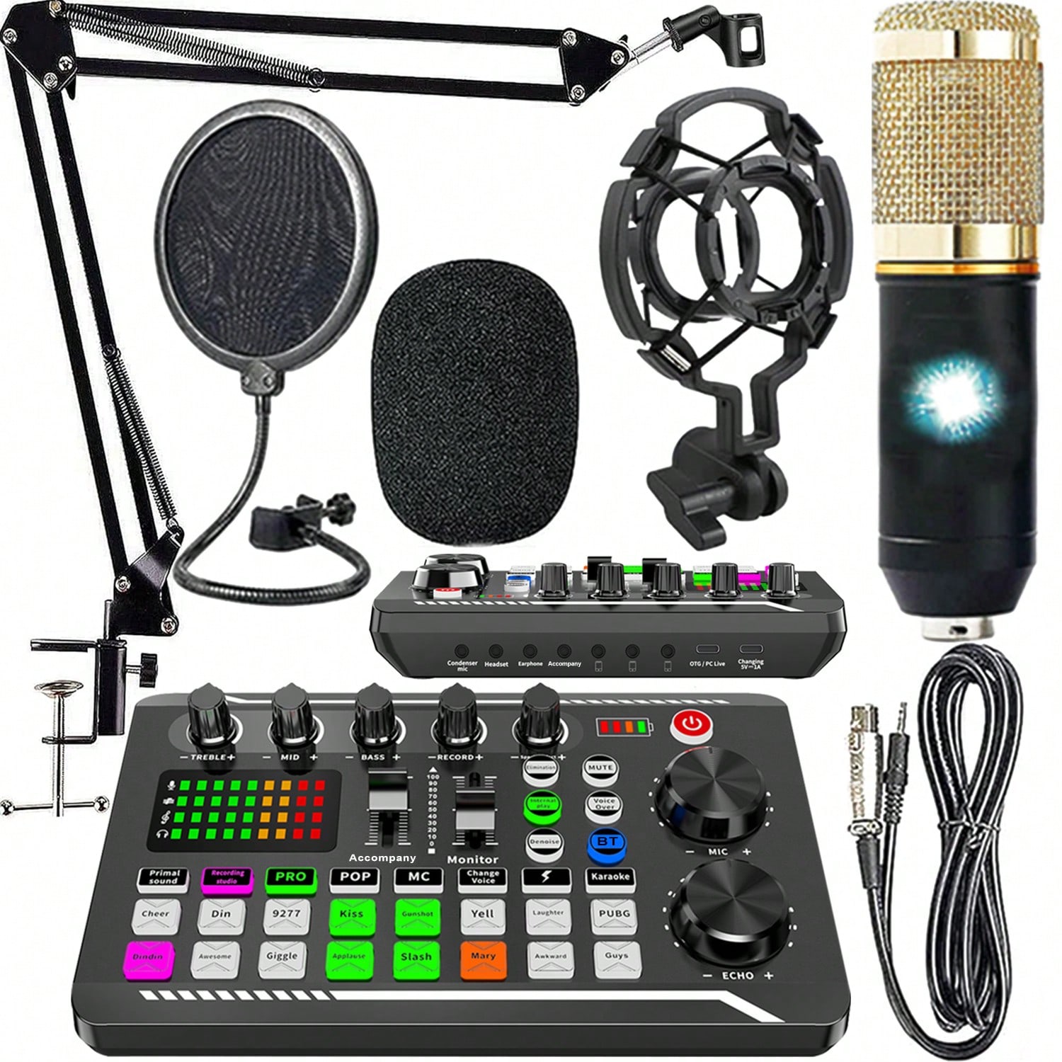Phone Accessories Online - Podcast Equipment Kit With Audio Interface