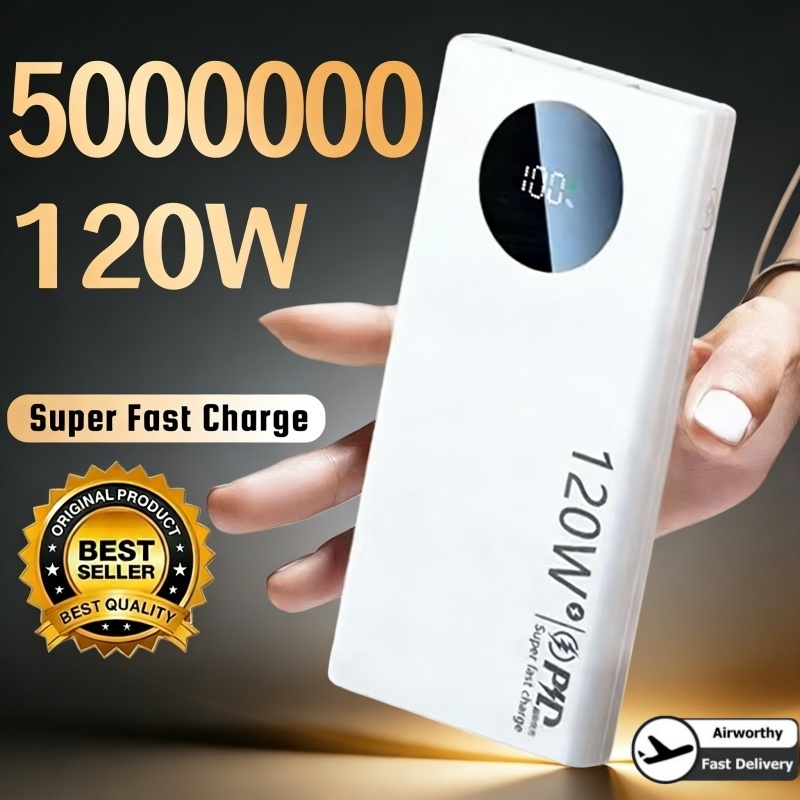 Portable Charger 20000Mah - 500000mAh Power Bank 120W Super Fast