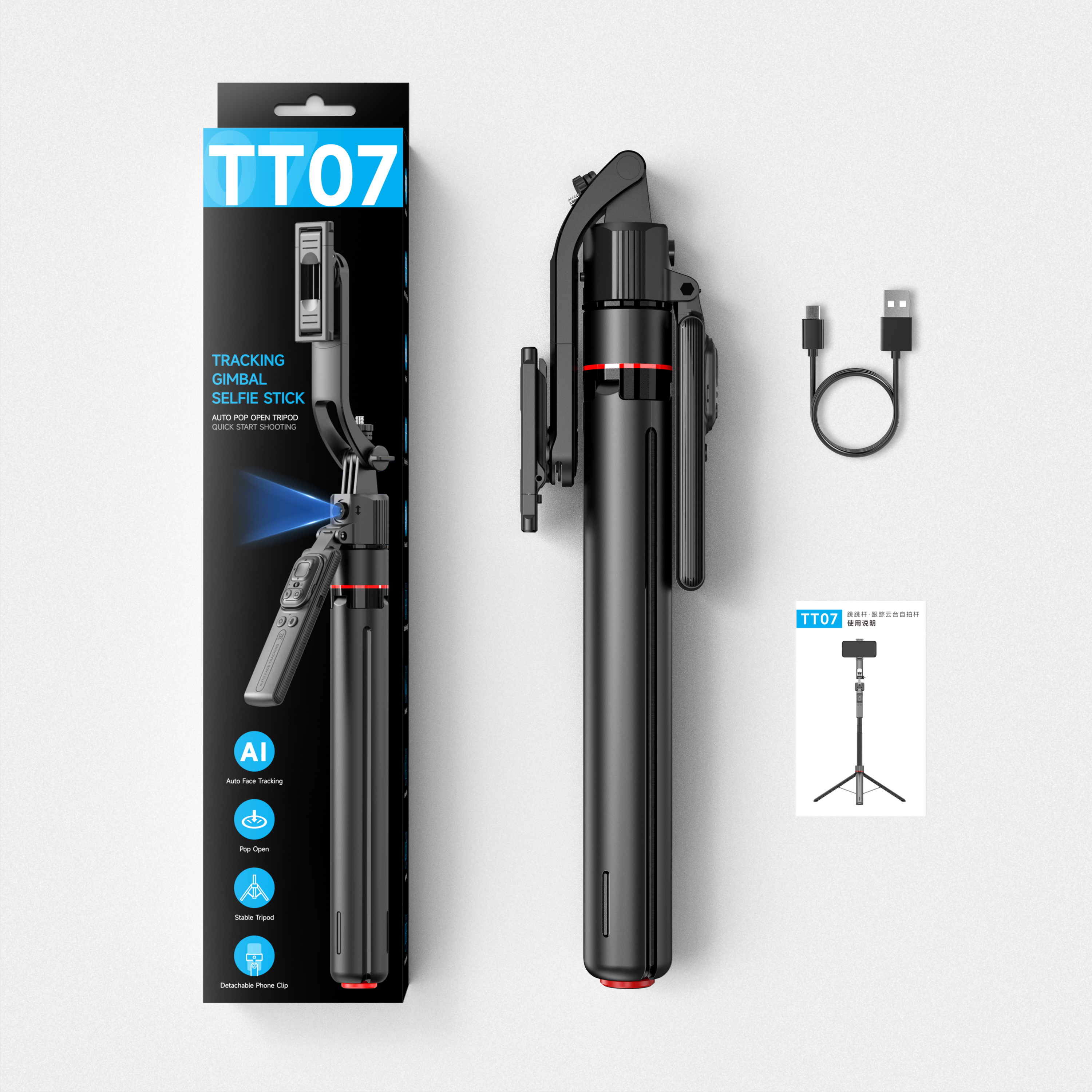 AI Gimbal Tripod Jumping Selfi - Selfie Stick Tripod recensione e prezzo