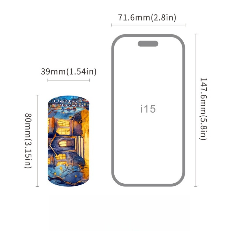 6-Roll Set - 8Cm×200Cm, 200cm  - Phone Accessories Background recensione e prezzo