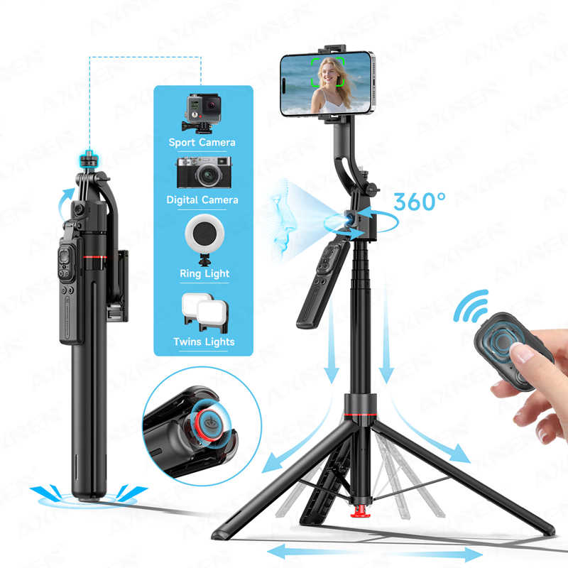 TT07 AI Face Tracking Gimbal 6 - Selfie Stick Tripod recensione e prezzo