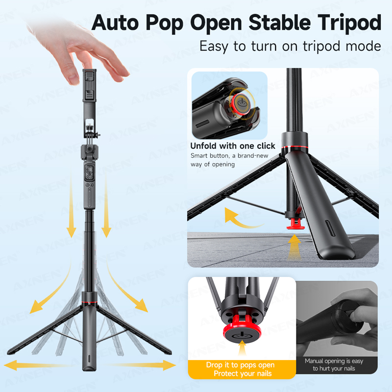 TT07 AI Face Tracking Gimbal 6 - Selfie Stick Tripod recensione e prezzo