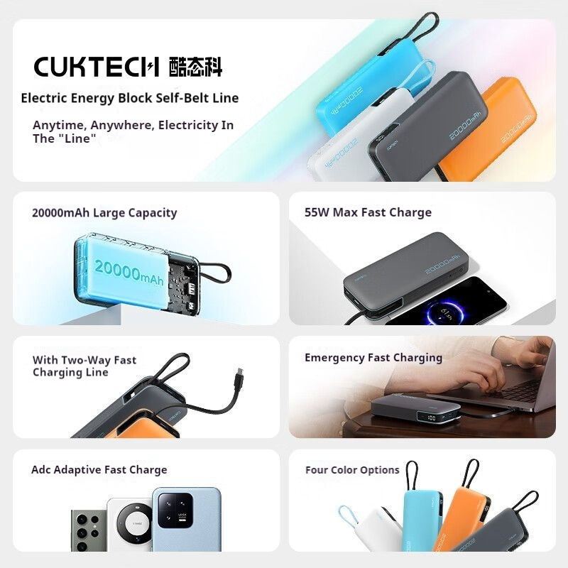 CUKTECH CP25 55W Power Bank Tw - Portable Charger 20000Mah recensione e prezzo