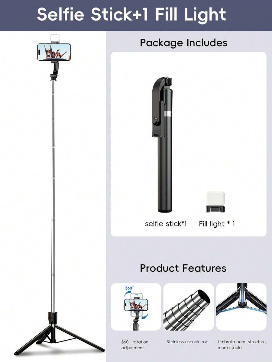 170cm Metal Bluetooth Remote C - Selfie Stick Tripod recensione e prezzo