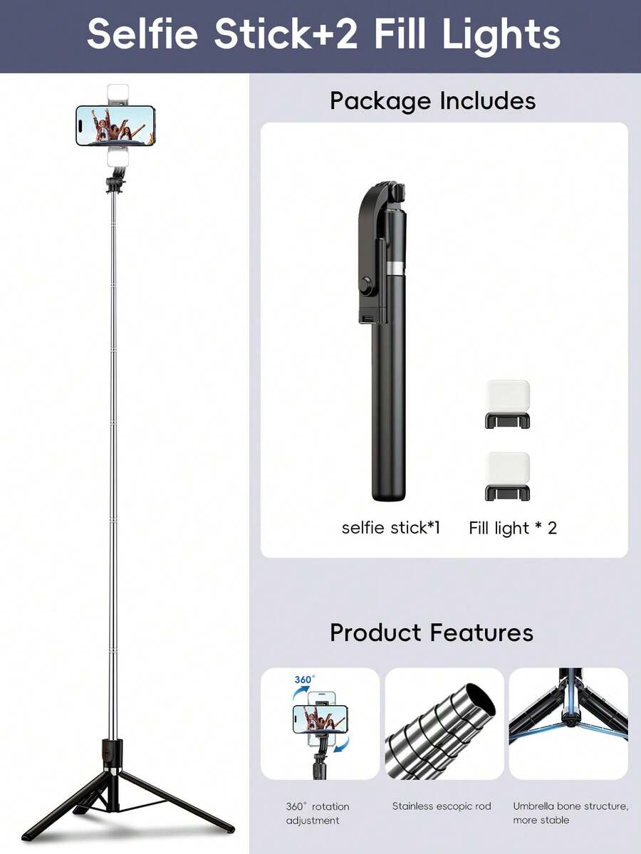 170cm Metal Bluetooth Remote C - Selfie Stick Tripod recensione e prezzo