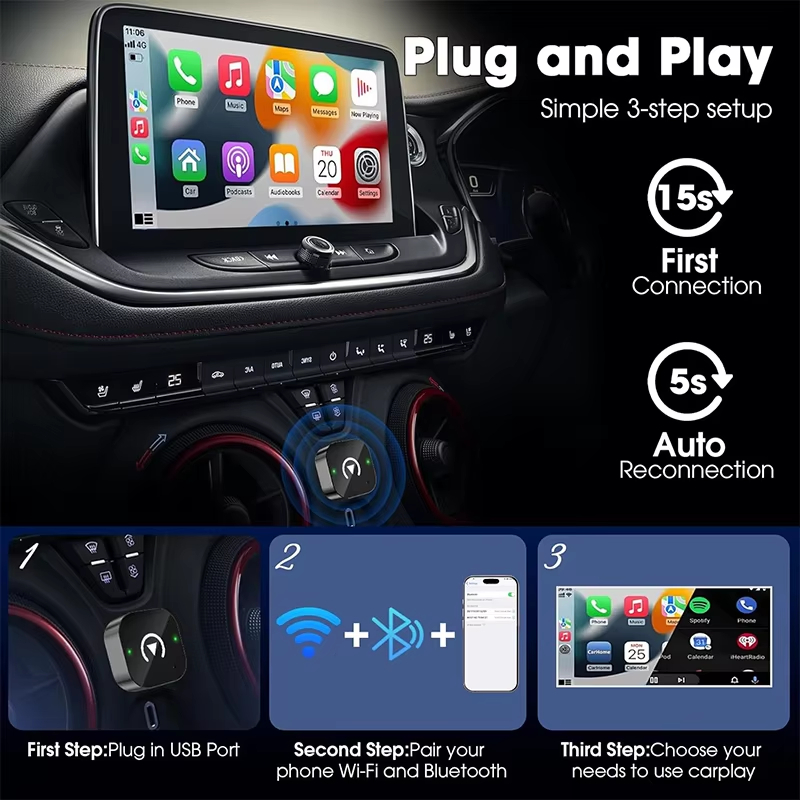 2-in-1 Wireless CarPlay Adapte - Phone Accessories Online recensione e prezzo