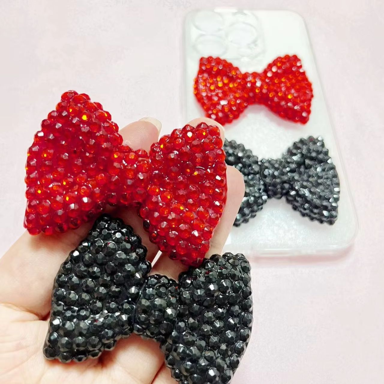 1Pcs Y2K Kawaii Bling Pink Bow - Phone Accessories Logo Design recensione e prezzo