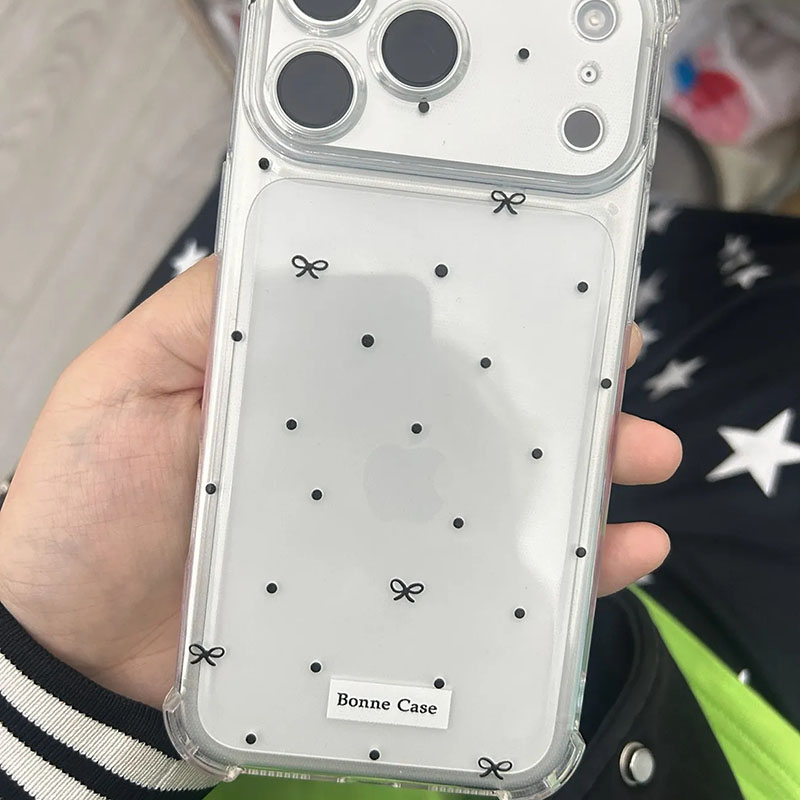 Cute Polka Dot Bow Clear Phone - Phone Accessories Box Set recensione e prezzo