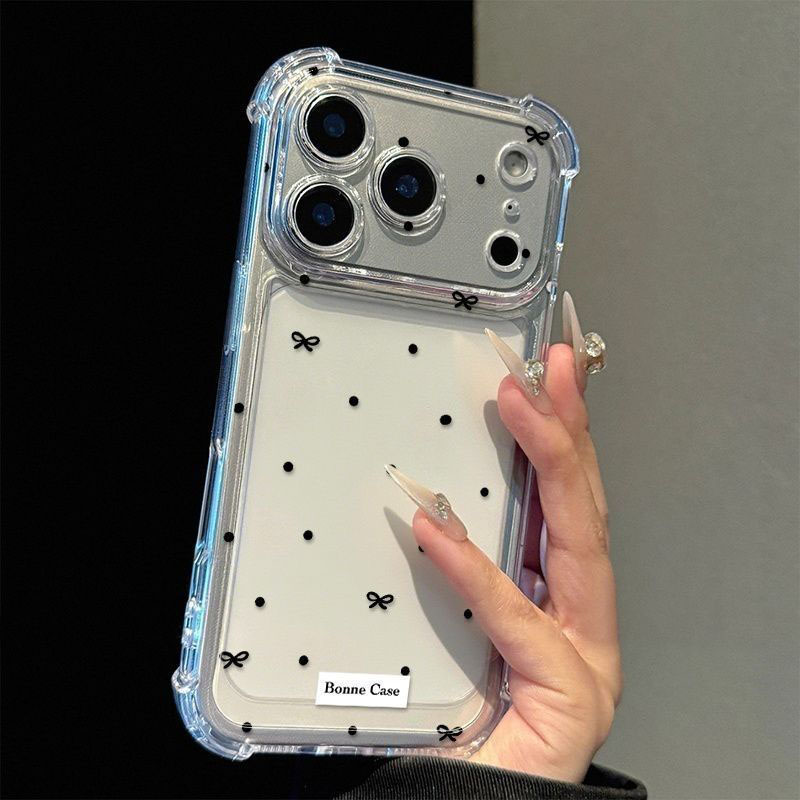 Cute Polka Dot Bow Clear Phone - Phone Accessories Box Set recensione e prezzo