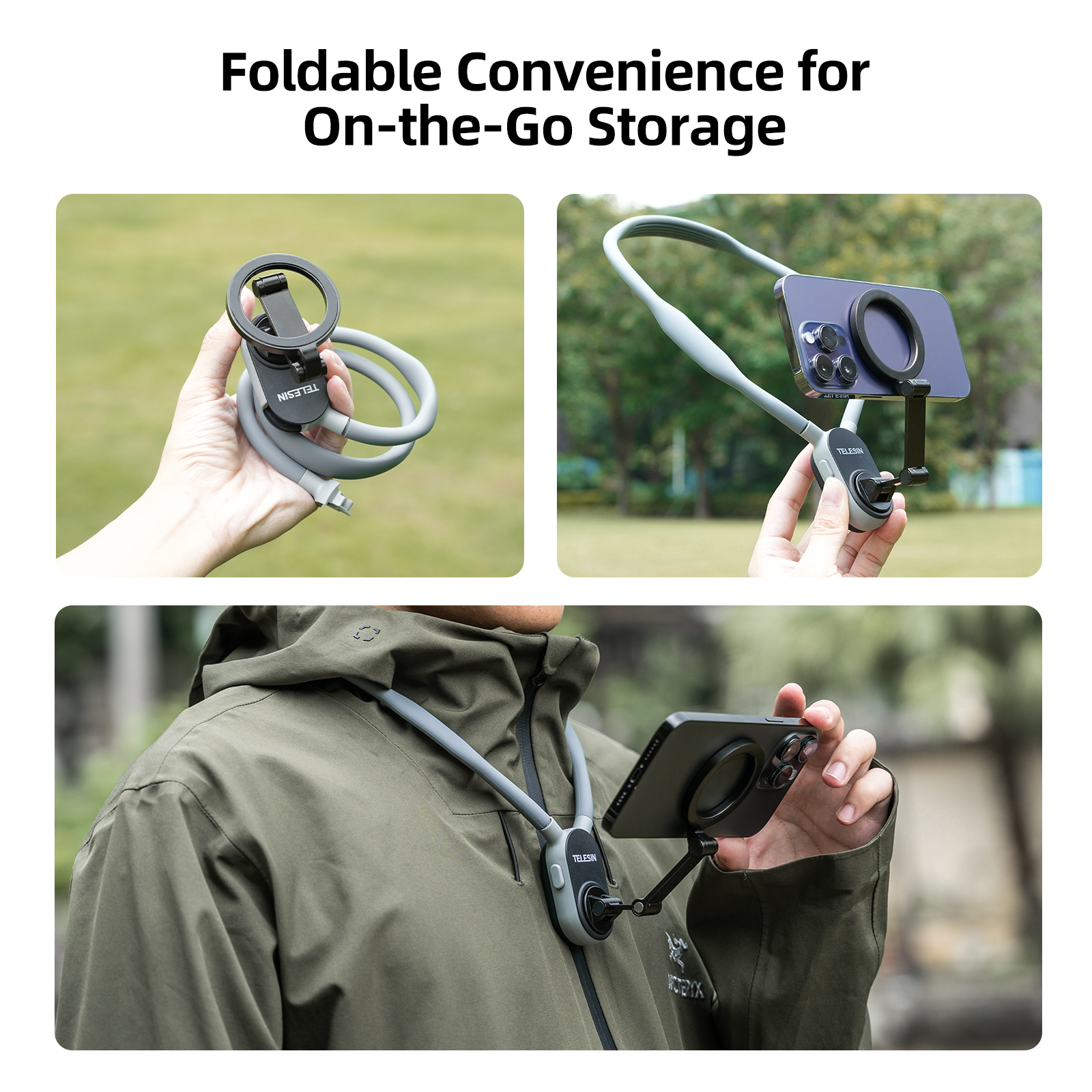 TELESIN Silicone Magnetic Neck - Phone Accessories Online recensione e prezzo