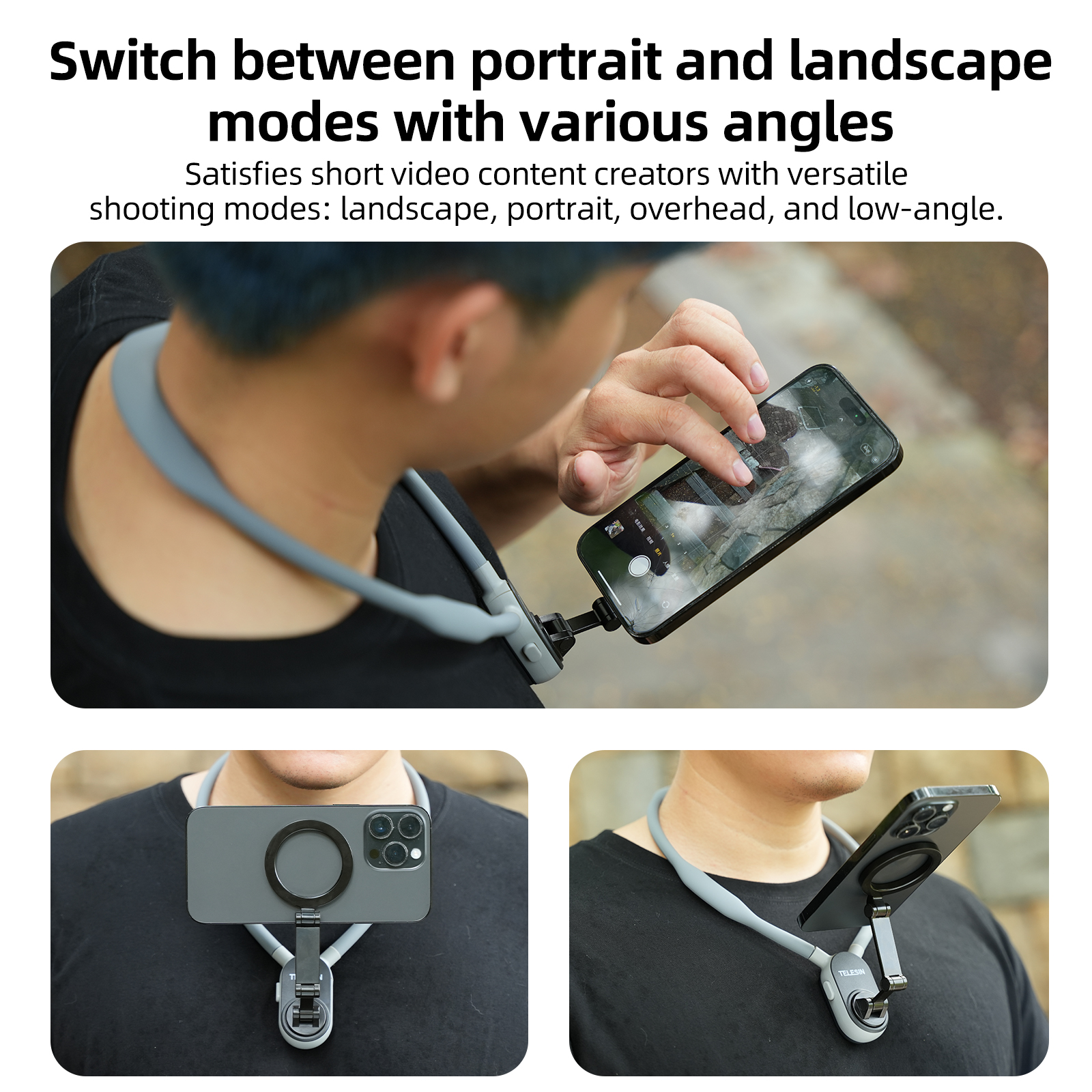 TELESIN Silicone Magnetic Neck - Phone Accessories Online recensione e prezzo