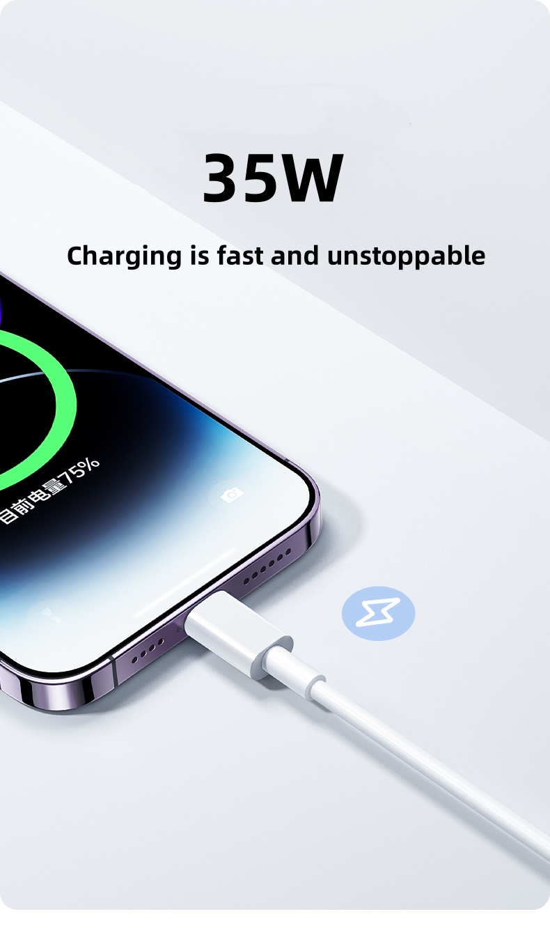 35W USB Cable For iPhone 14 13 - Phone Accessories Online recensione e prezzo